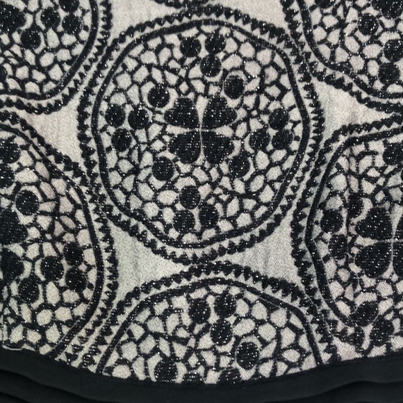 Eva Franco Brocade Fit N Flare Wool Dress Gray & Black Size 10 - Picture 6 of 13